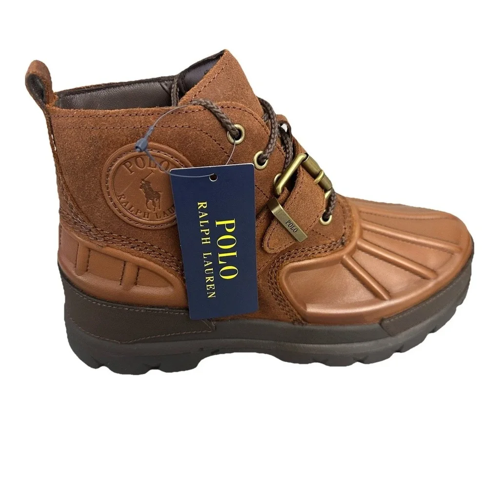Polo Ralph Lauren Men's Oslo Low Suede Waterproof Leather Boots Size 9 D New